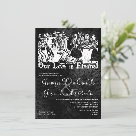 Onze liefde is externe uitvindingen van het skelet kaart (Staand voorkant)