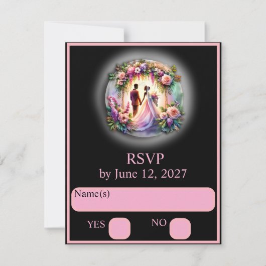 Onze Liefde Is Helder Dan De Maan RSVP Kaartje (Voorkant)