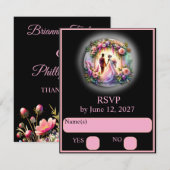 Onze Liefde Is Helder Dan De Maan RSVP Kaartje (Voorkant / Achterkant)