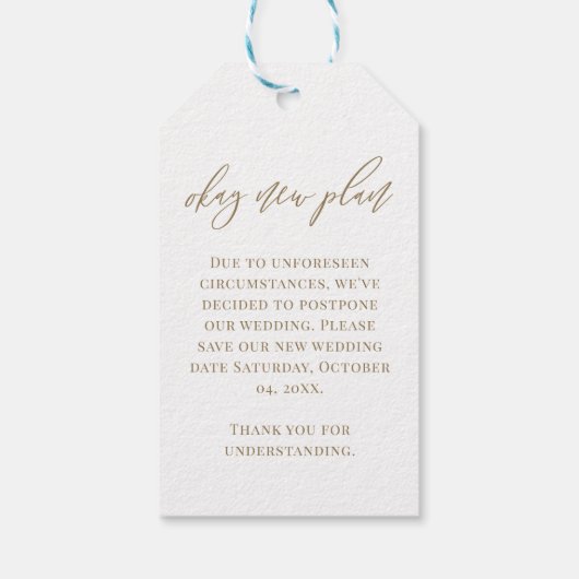 Onze liefde is niet alleen onze date wit veranderd cadeaulabel (Achterkant)