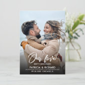 Onze liefde is niet geannuleerd bruiloft nieuwe da kaart (Staand voorkant)