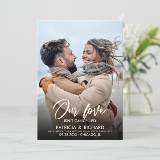 Onze liefde is niet geannuleerd bruiloft nieuwe da kaart (Staand voorkant)