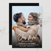 Onze liefde is niet geannuleerd bruiloft nieuwe da kaart (Voorkant / Achterkant)