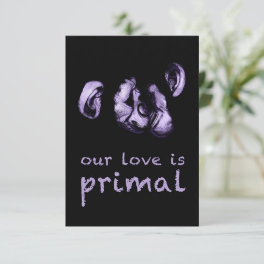 onze liefde is oer : zoende chimps kaart (Staand voorkant)