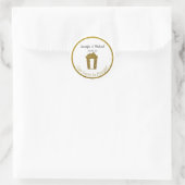 Onze liefde is Popcorn bruiloft gunst Ronde Sticker (Tas)