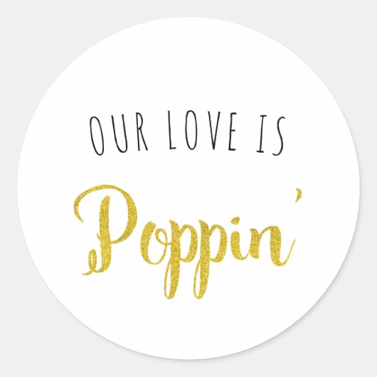 Onze Liefde is Popcorn' gunst Ronde Sticker (Voorkant)