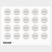 Onze liefde is poppin Elegant Grey Weddenschap Ronde Sticker (Vel)