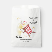 Onze liefde is Poppin Popcorn Favor Bag Bedankzakje (Voorkant)