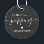 Onze Liefde is Popping, Popcorn Chalkboard bruilof Bedankjes Labels<br><div class="desc">These are the perfecte little gift tags. You can customize front and back text.</div>
