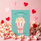 Onze Liefde is Popping Schattigee Popcorn Valentij Feestdagen Kaart