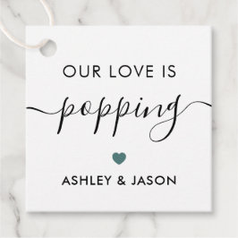 Onze liefde is Poppping, Popcorn Label, bruiloft Bedankjes Labels