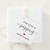 Onze liefde is populair, Popcorn Label, weddenscha Bedankjes Labels (In situ)