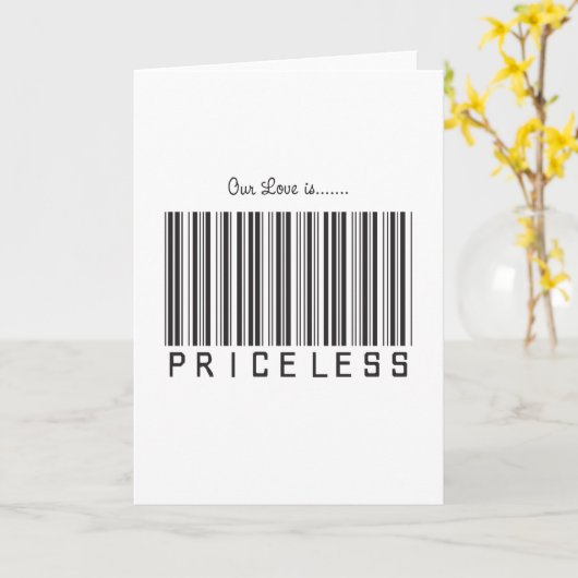 Onze liefde is Pricless Kaart (Gele Bloem)