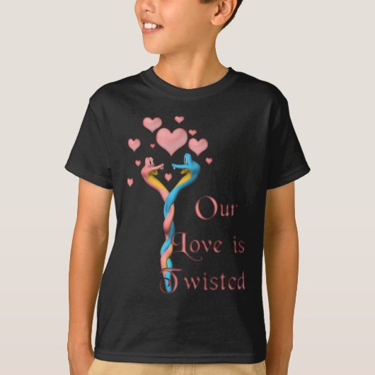 Onze liefde is verdraaid t-shirt (Voorkant)