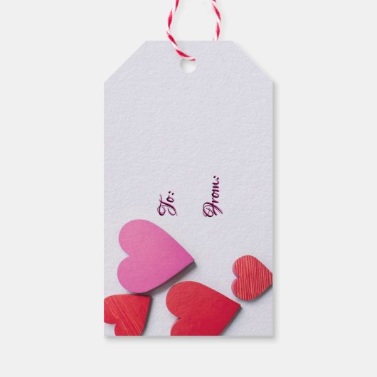 Onze liefde is voor altijd - harten cadeaulabel (Achterkant)