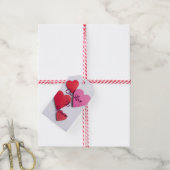 Onze liefde is voor altijd - harten cadeaulabel (Met Touw)