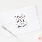 Onze liefde is voor altijd Valentijn Sticker (Envelop)