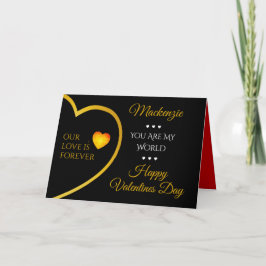 Onze Liefde is Voor Altijd ZWARTE Valentijn Feestdagen Kaart