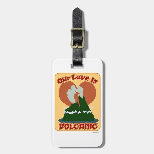 Onze liefde is vulkanisch bagagelabel (Voorkant verticaal)