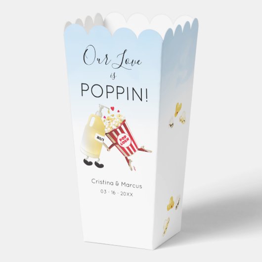 Onze Liefde Laat Popcorn Springen  Bedankdoosjes (Voorkant)