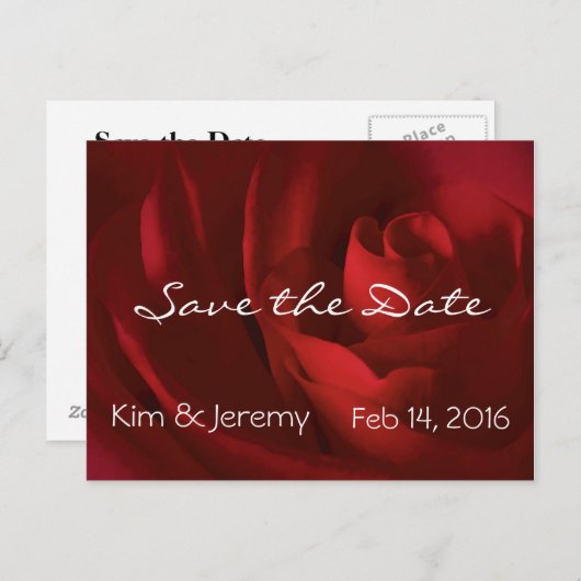Onze Liefde Romantisch Save the Date Aankondigingskaart (Voorkant / Achterkant)