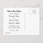 Onze Liefde Romantisch Save the Date Aankondigingskaart (Achterkant)