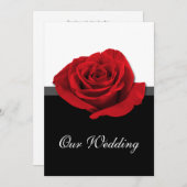 Onze Liefde Roos ~ bruiloft uitnodigingen (Voorkant / Achterkant)