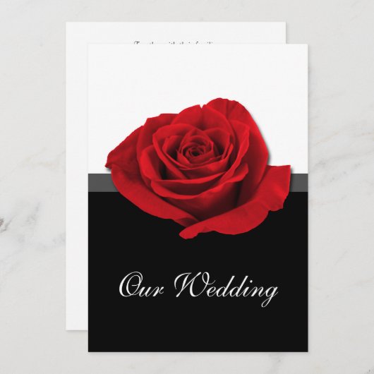 Onze Liefde Roos ~ bruiloft uitnodigingen (Voorkant / Achterkant)