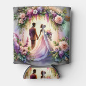 Onze Liefde Schijnt Zo Helder Als De Maan Trouwdag Blikjeskoeler (Voorkant)
