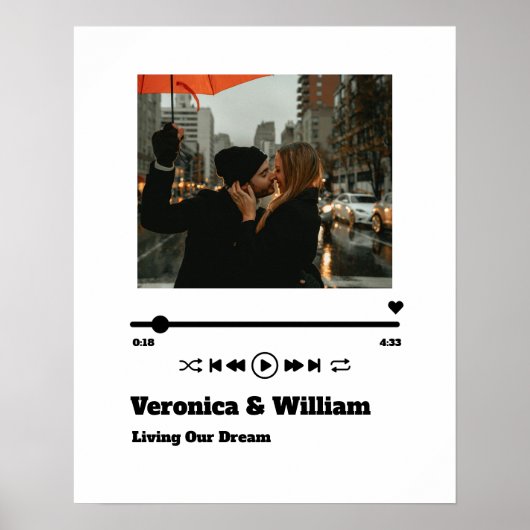 Onze Liefde Song Custom Song Music Player Poster (Voorkant)