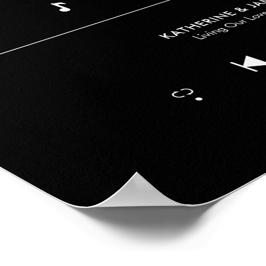 Onze Liefde Song Custom Song Music Player Style Poster (Hoek)