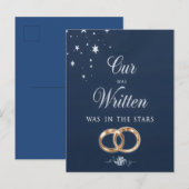 Onze Liefde Stond Geschreven in de Sterren Uitnodiging Briefkaart (Voorkant / Achterkant)