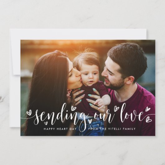 Onze liefde verzenden | Fotokaart Valentijnsdag Kaart (Voorkant)