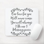 Onze liefde voor jou zal nooit ophouden muismat (Met muis)