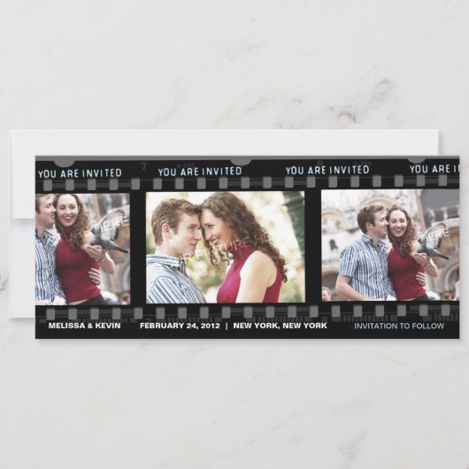 Onze liefdesfilm - Uitnodiging (Voorkant)