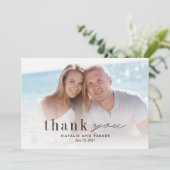 Onze liefdesfoto bruiloft Hartelijk dank #OLC Bedankkaart (Staand voorkant)