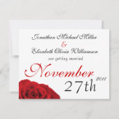 Onze Liefdesroos ~ Bewaar de Datum Save The Date (Achterkant)