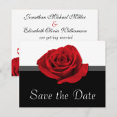 Onze Liefdesroos ~ Bewaar de Datum Save The Date (Voorkant / Achterkant)