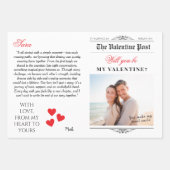 Onze liefdesverhaal Valentijnsdag krant Red Hearts Inpakpapier Vel (Voorkant)