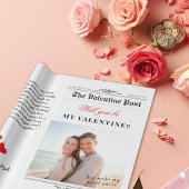Onze liefdesverhaal Valentijnsdag Krantenbloem Cadeaupapier