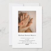 Onze liefste Valentijn Moderne Geboorteaankondigin Feestdagenkaart (Achterkant)