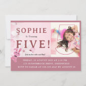 Onze lieve Bunny Prinses wordt 5! Uitnodiging voor (Voorkant)