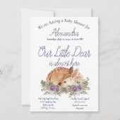 Onze lieve Deer Paarse Floral Baby Girl (Voorkant)