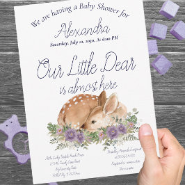 Onze lieve Deer Paarse Floral Baby Girl