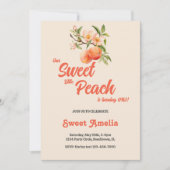 Onze lieve kleine perzik wordt één verjaardag kaart (Voorkant)