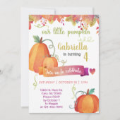 Onze lieve kleine pompoenmeisje komt uit op haar v kaart (Voorkant)