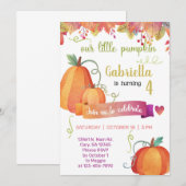 Onze lieve kleine pompoenmeisje komt uit op haar v kaart (Voorkant / Achterkant)