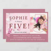 Onze lieve konijnenprinses wordt 5! uitnodigen