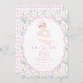 Onze lieve pop preppy Grandmillennial bloem Kaart