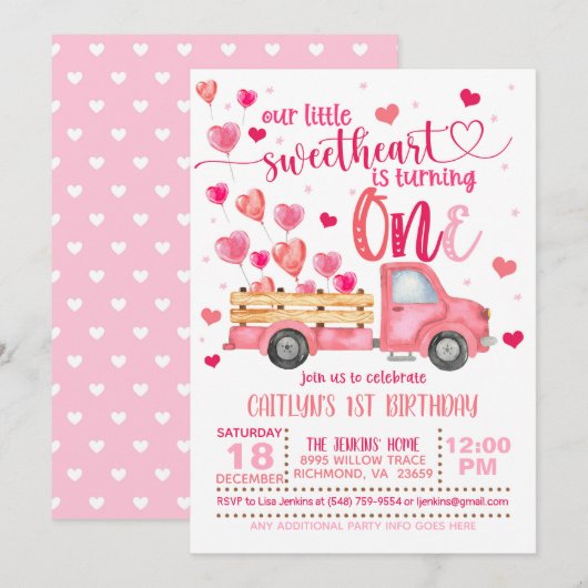 Onze lieve schat wordt EEN uitnodiging (Voorkant / Achterkant)